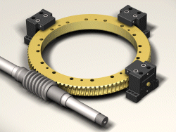 3 equally spaced (2 on the PH-450) clamping shoes hold directly on the outer diameter of the worm wheel resulting in highly effective clamping.