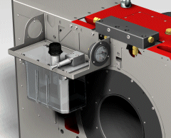 The clear glass design of the FP pack allows easy detection of oil loss.  The pump unit can be mounted either directly onto the motor cover or on the opposite side.