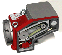 The PV rotary table is design to accept different styles of work.  The belt drive and motor can be altered in order to customise the balance between torque and speed.